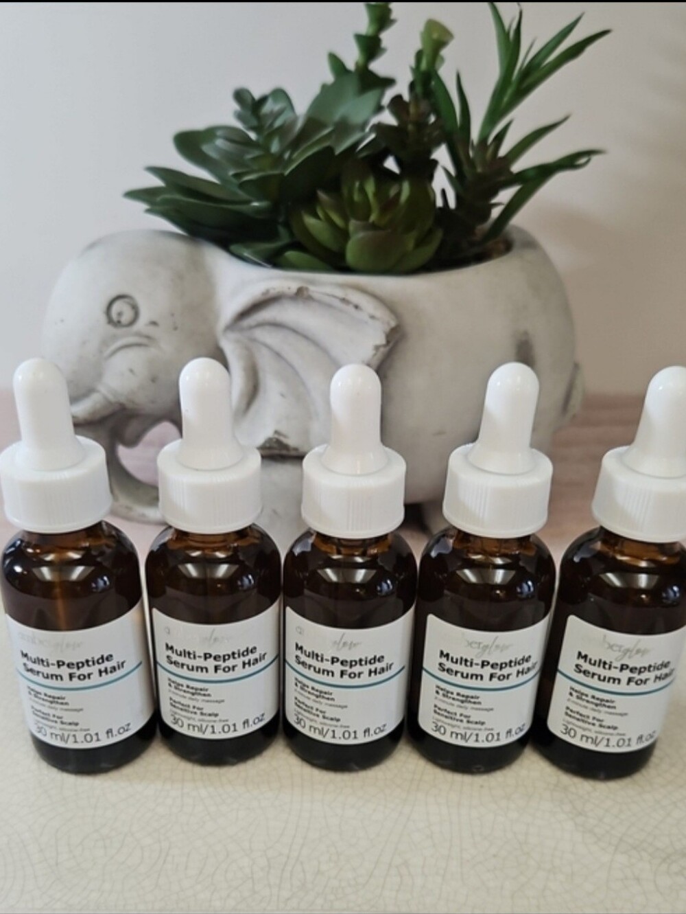 amber glow Multi-Peptide Serum For Hair 5-PC